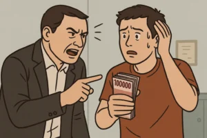 ilustrasi penagihan rentenir